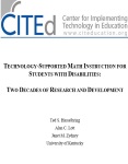 Technology Supported Math for Special Ed