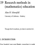 Research Mathods In Mathematics