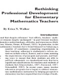 Rethinking Professional Development for Math