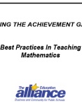 Best Practices in Teaching Mathematics