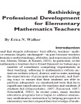 Rethinking Professional Development for Math